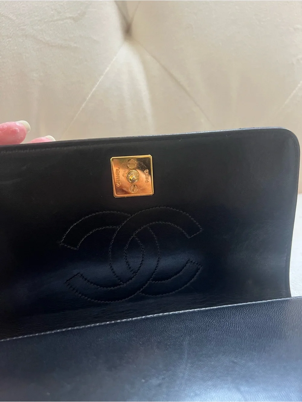 🖤🖤Chanel Vintage Black Quilted Lambskin Full Flap 24k Gold Plated hardware